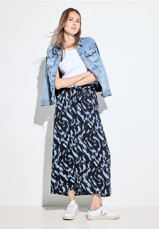 Viskose Print Rock universal blue