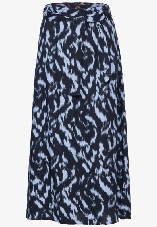 Viskose Print Rock universal blue