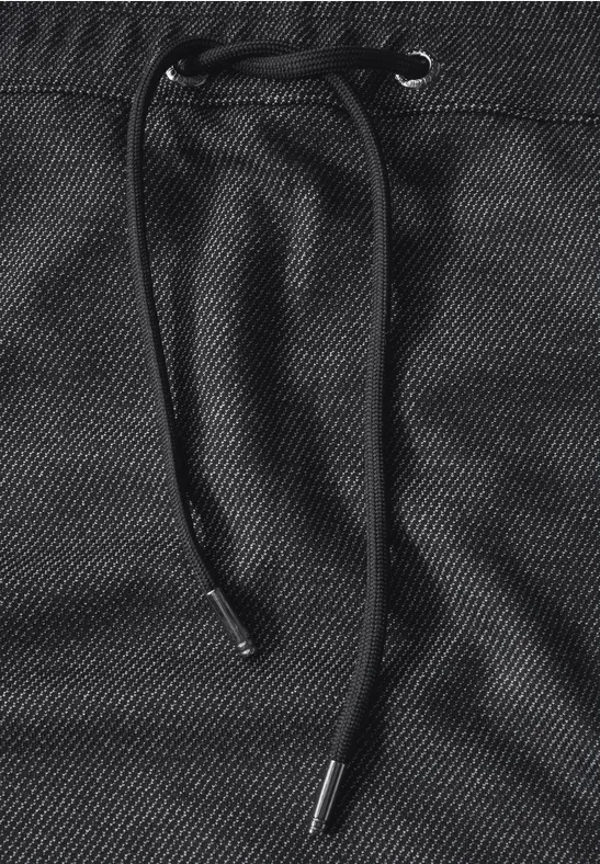 Melange-Look Joggskirt Black