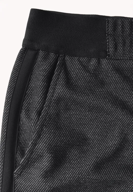 Melange-Look Joggskirt Black