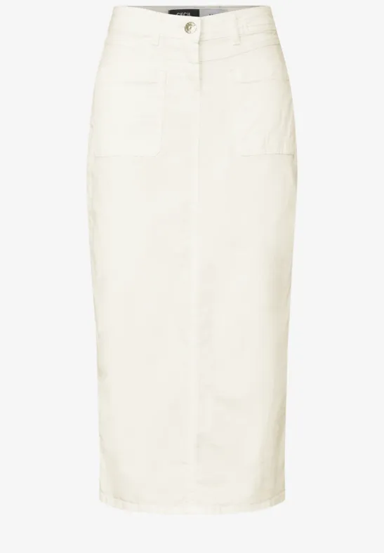 Midi Jeansrock vanilla white