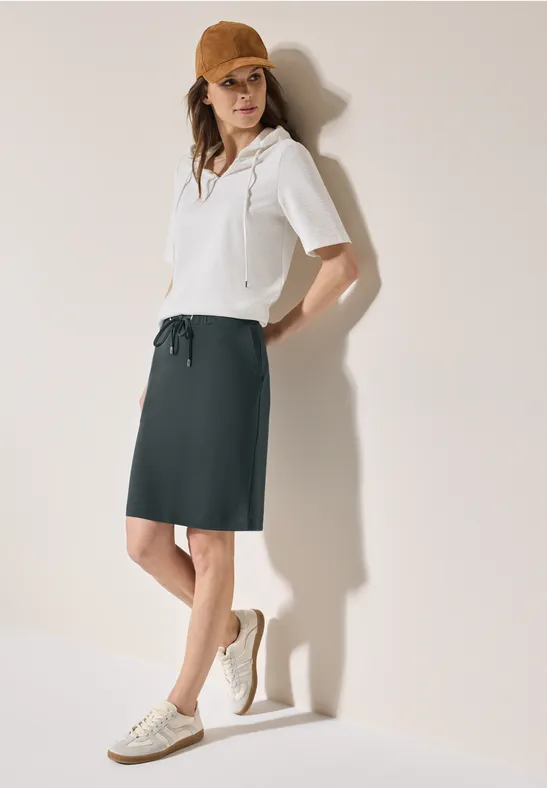 Jupe légère en jersey slate khaki