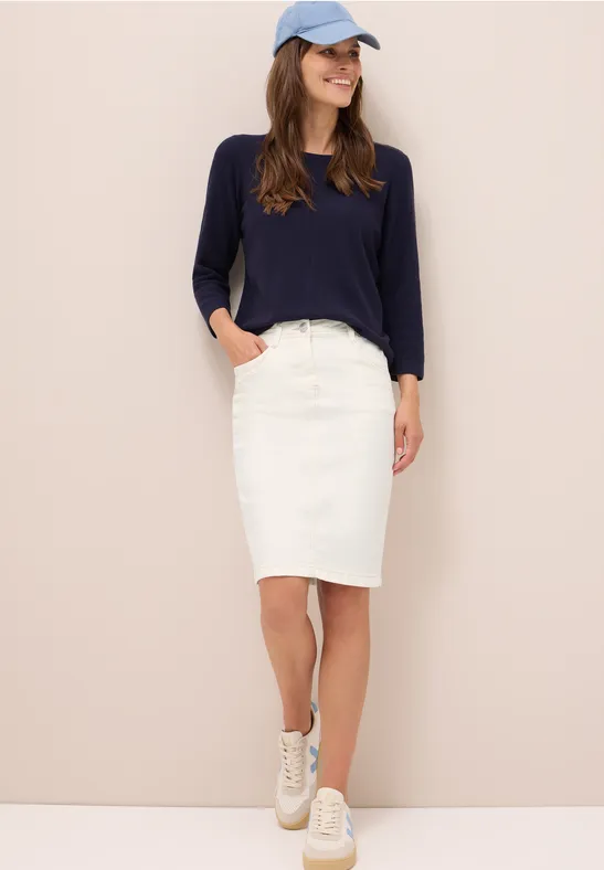 Jeansrock light beige