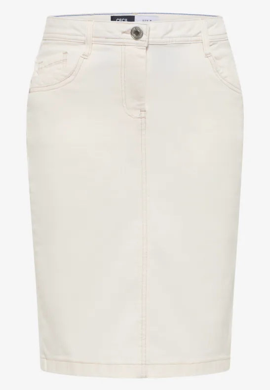 Jeansrock light beige