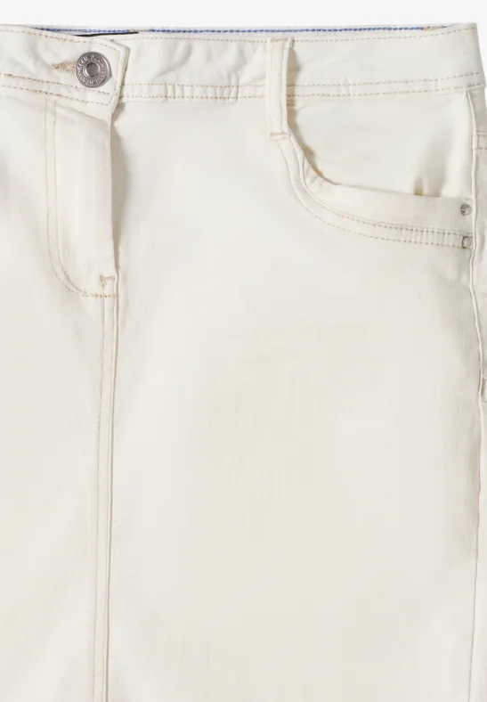 Jeansrock light beige