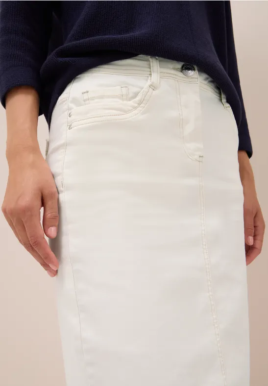 Jeansrock light beige