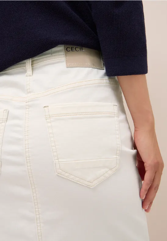 Jeansrock light beige