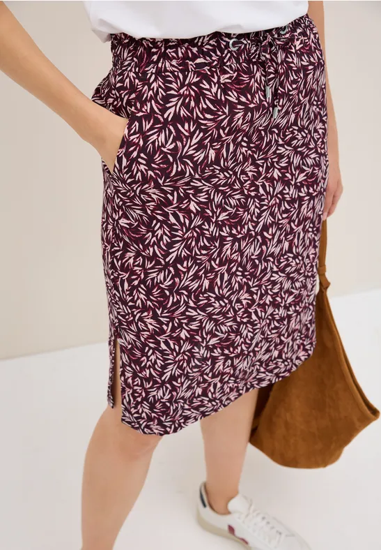 Gemusterter Rock mulberry red