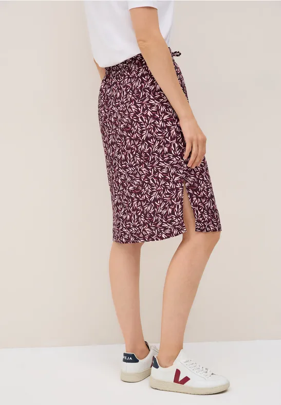 Gemusterter Rock mulberry red