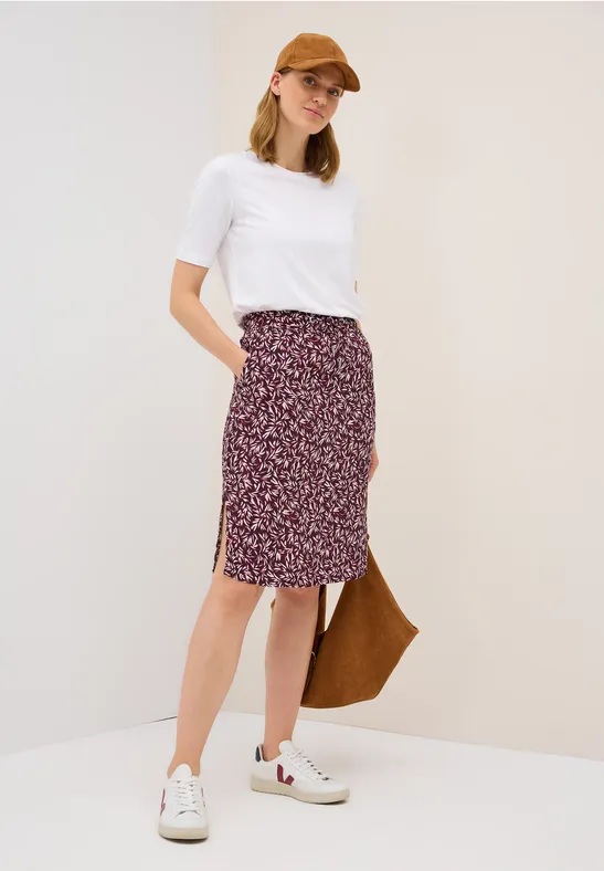 Gemusterter Rock mulberry red