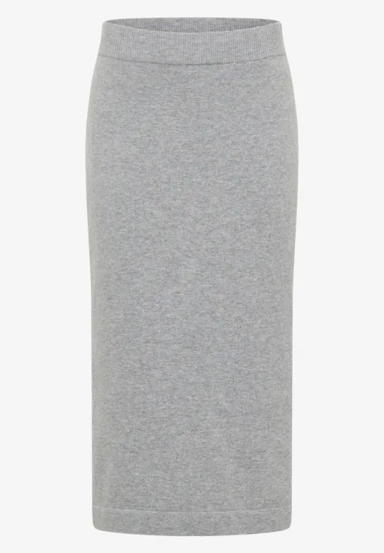 Rock mit Strukturdetails sporty grey melange