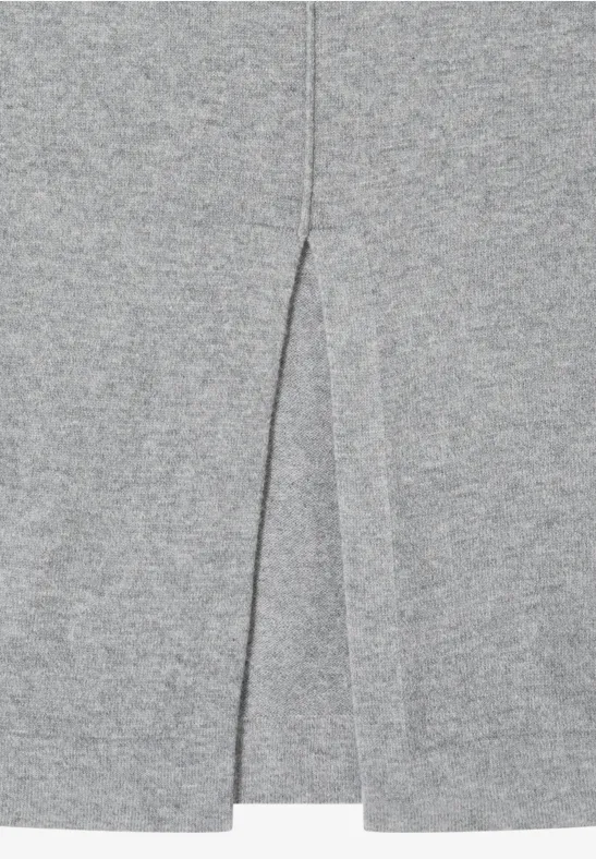 Rock mit Strukturdetails sporty grey melange