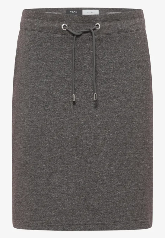 Two-Tone Melange Jogg Skirt raw khaki