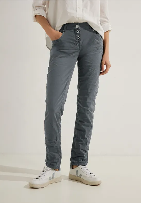 Loose Fit Hose mit Stretch dark silver