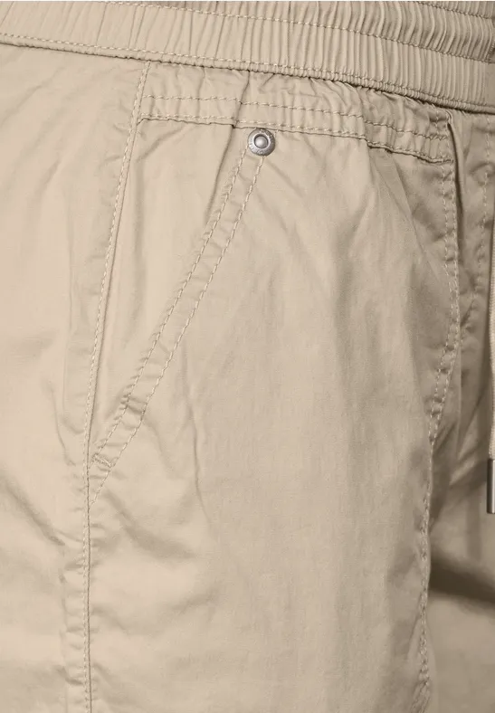 Pantalon papertouch coupe classique raffia beige