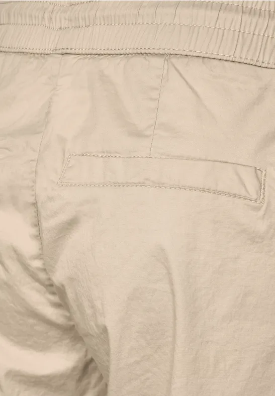 Pantalon papertouch coupe classique raffia beige