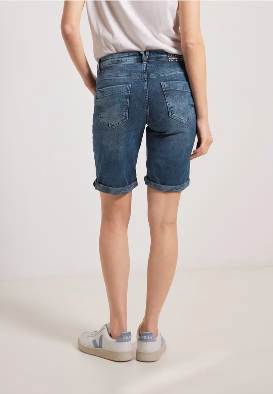 Loose Fit Jeansshorts Authentic mid blue wash