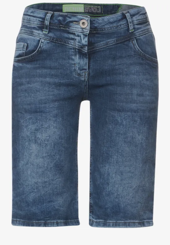Loose Fit Jeansshorts Authentic mid blue wash