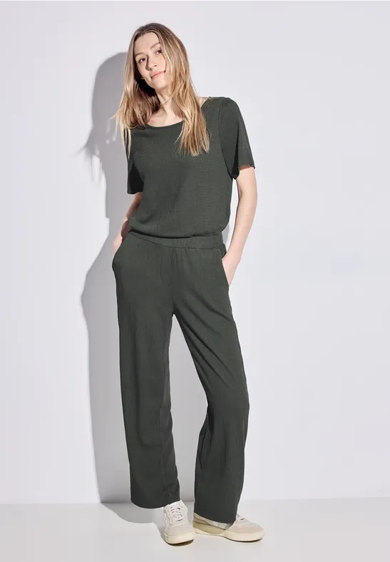 Casual fit jumpsuit strong khaki