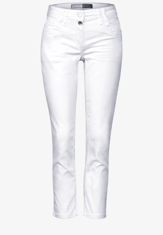 Witte slim fit jeans White