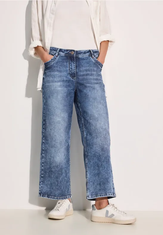 Jean coupe ample mid blue wash