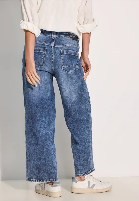 Jean coupe ample mid blue wash