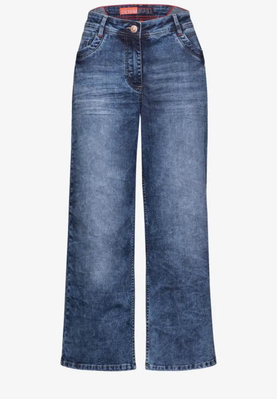 Jean coupe ample mid blue wash