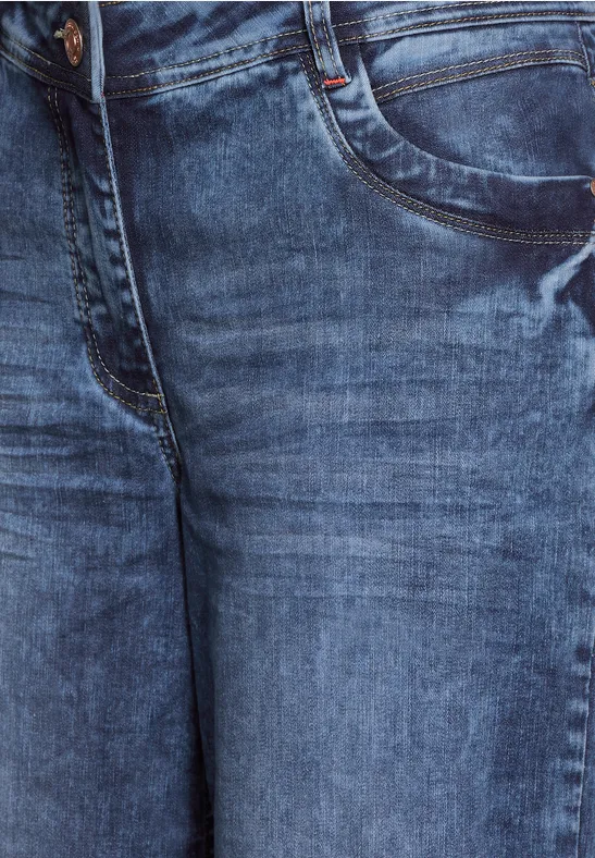 Jean coupe ample mid blue wash