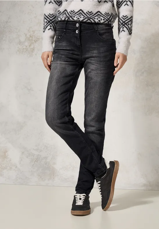 Jeans à la coupe slim dark grey washed