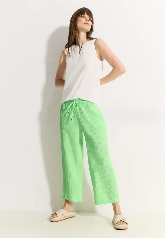 7/8 Musselin Hose matcha lime