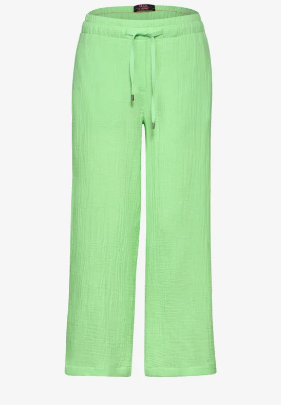 7/8 Musselin Hose matcha lime