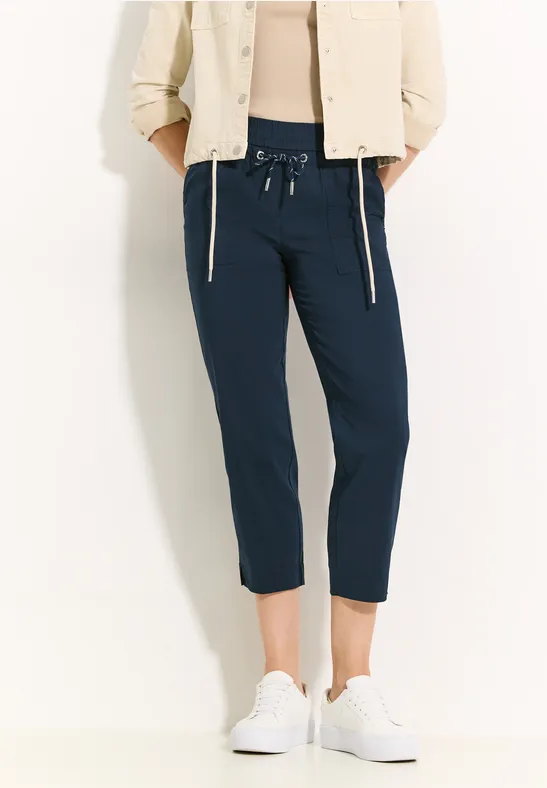 Pantalon 7/8 coupe classique dark petrol blue