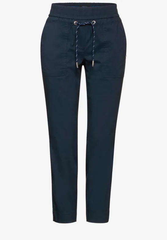 Pantalon 7/8 coupe classique dark petrol blue