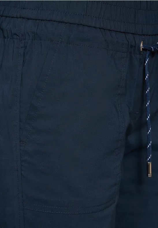 Pantalon 7/8 coupe classique dark petrol blue
