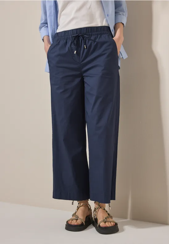 Pantalon 7/8 coupe ample universal blue