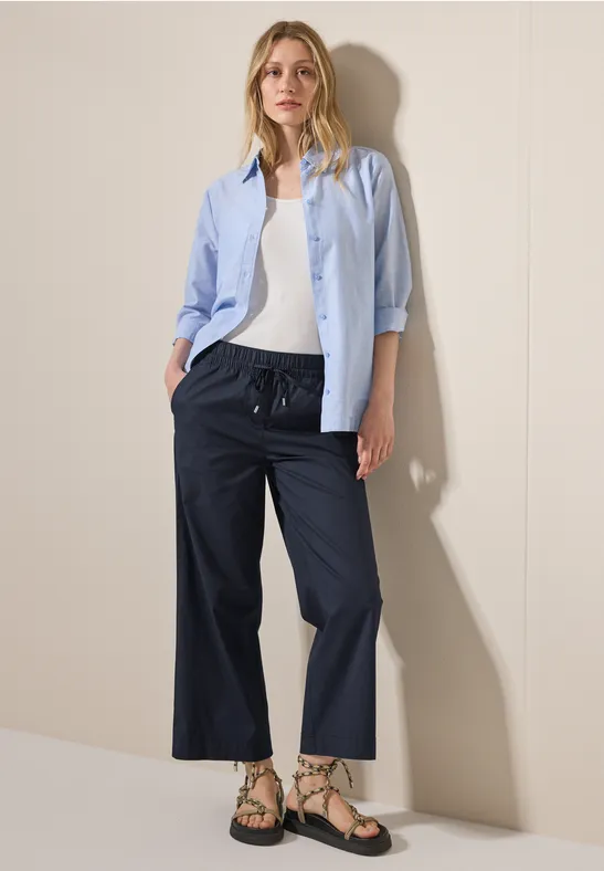 Pantalon 7/8 coupe ample universal blue