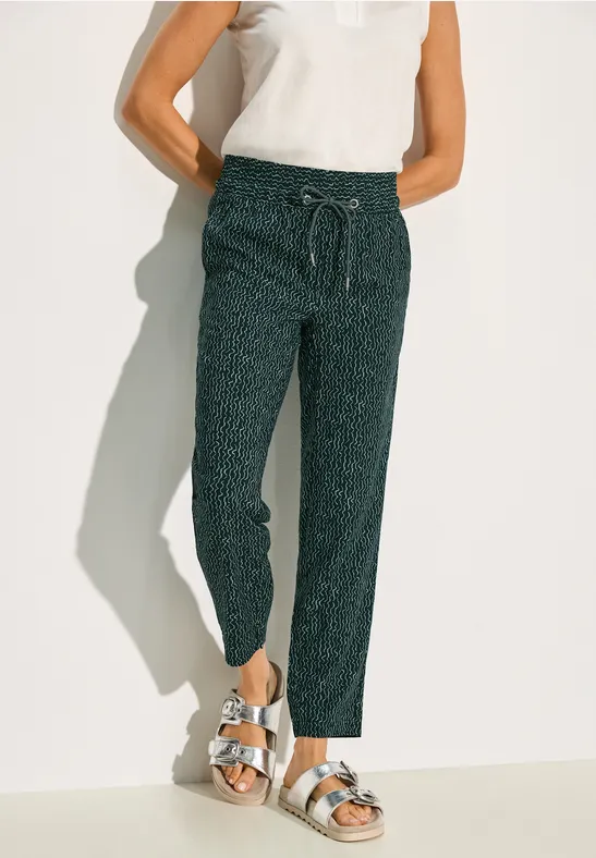 Pantalon loose fit fir green
