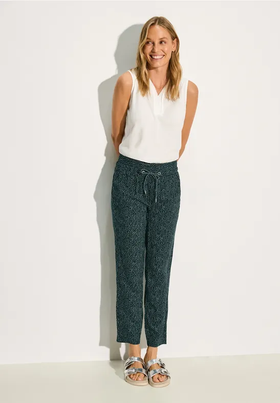 Pantalon loose fit fir green