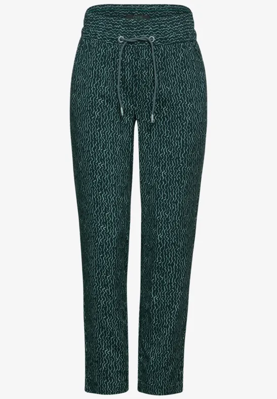 Pantalon loose fit fir green