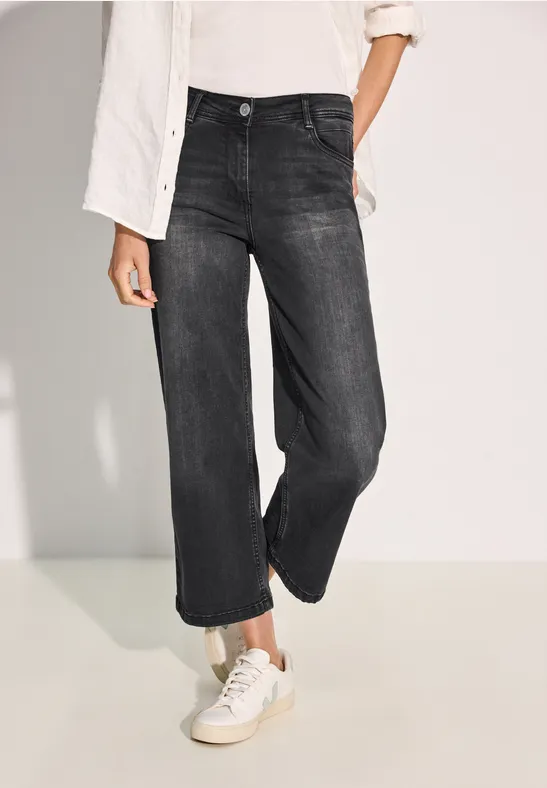 Jeans en coupe loose mid grey used wash