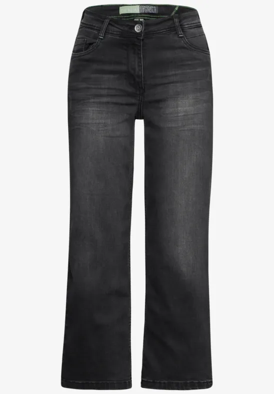 Jeans en coupe loose mid grey used wash