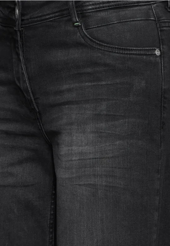 Jeans en coupe loose mid grey used wash
