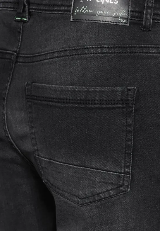 Jeans en coupe loose mid grey used wash