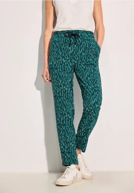 Losse broek fir green