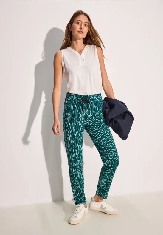 Losse broek fir green