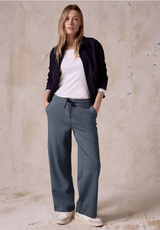 Pantalon loose fit oil blue