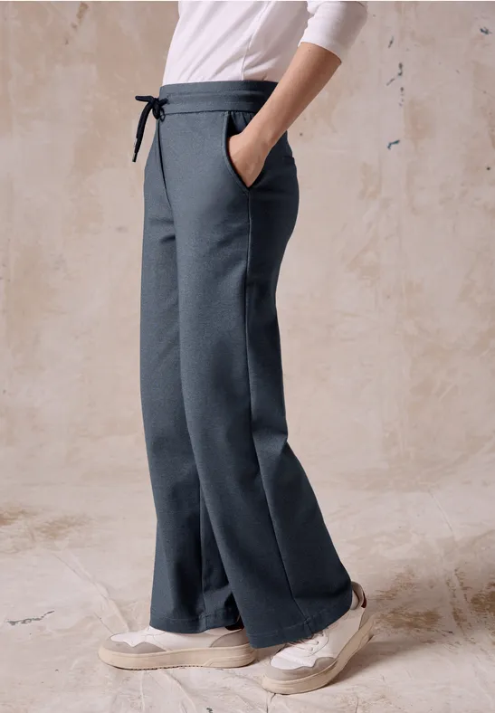 Pantalon loose fit oil blue