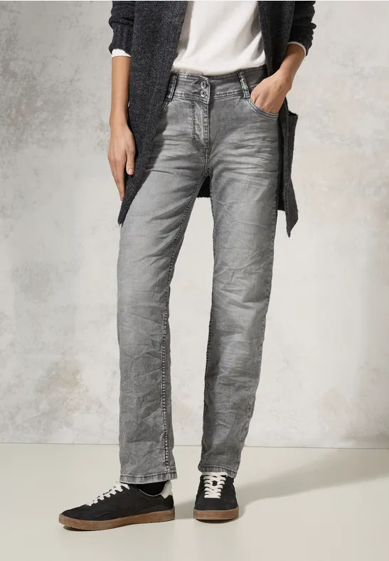 Jeans droits light grey stone wash