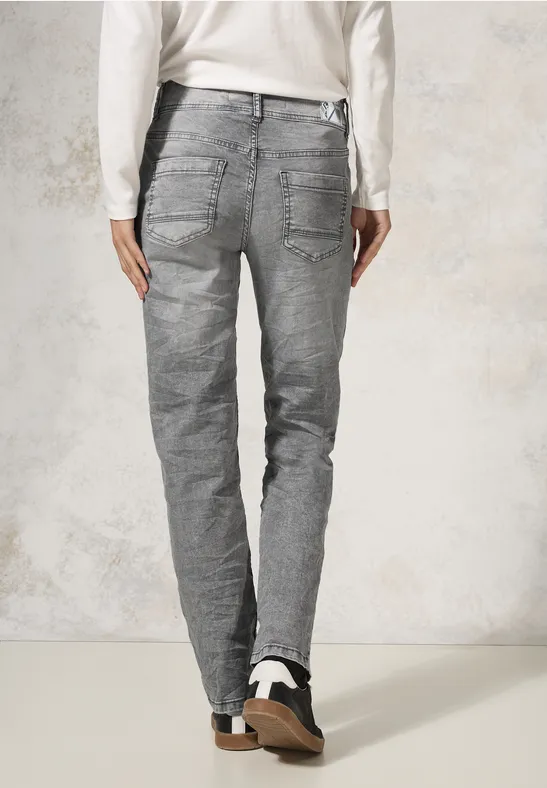 Jeans droits light grey stone wash
