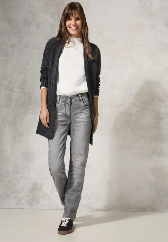 Jeans droits light grey stone wash